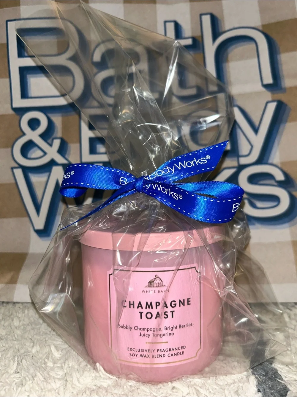 White Barn Pink Champagne Toast 3-Wick Jar Candle